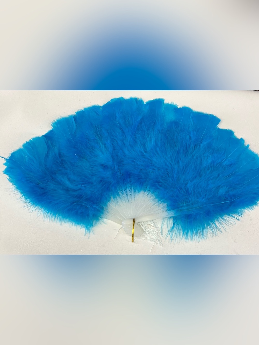 Blue Feather Hand Fan - Unbranded Elegant Accessory